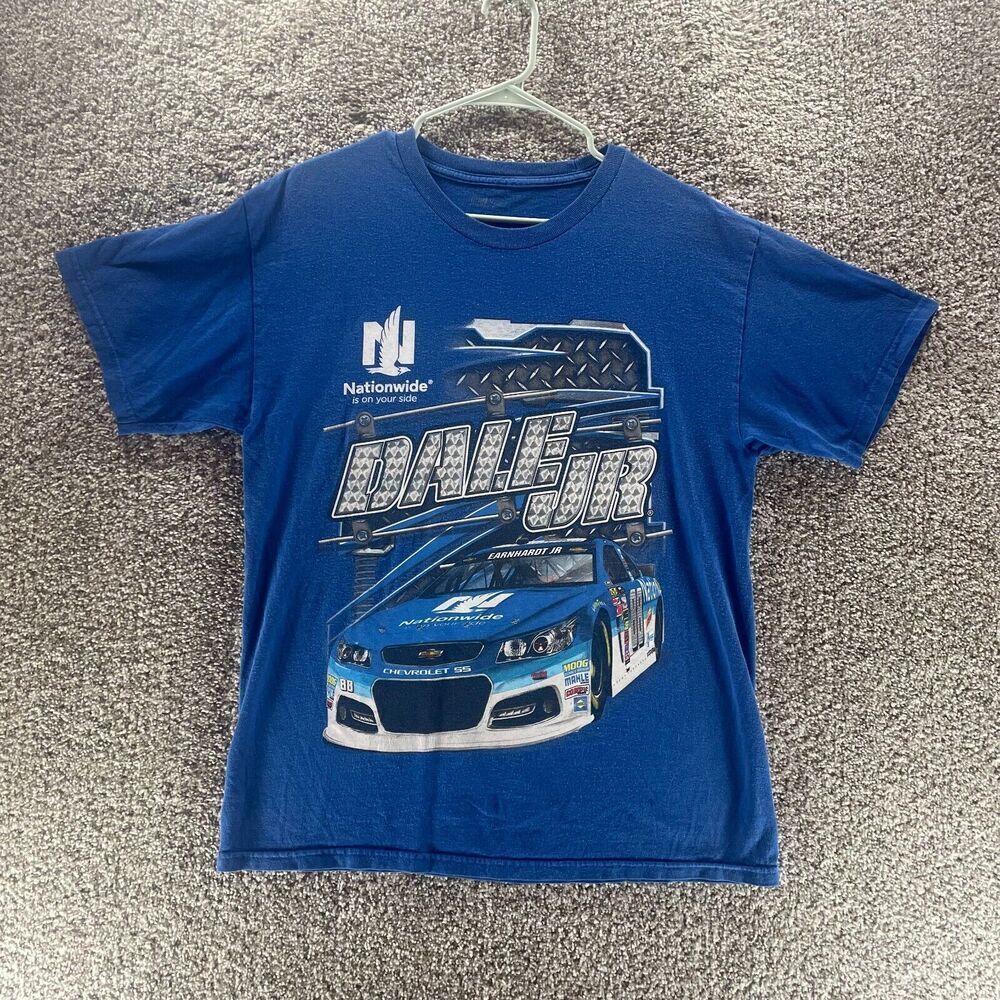 Dale Earnhardt Jr Shirt Mens Large Blue Nationwide‎ NASCAR Hendrick Motorsports